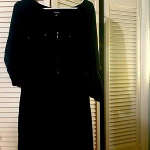 TORRID black shirt dress Size 00 - it’s Ike a 16 . Drawstring waist